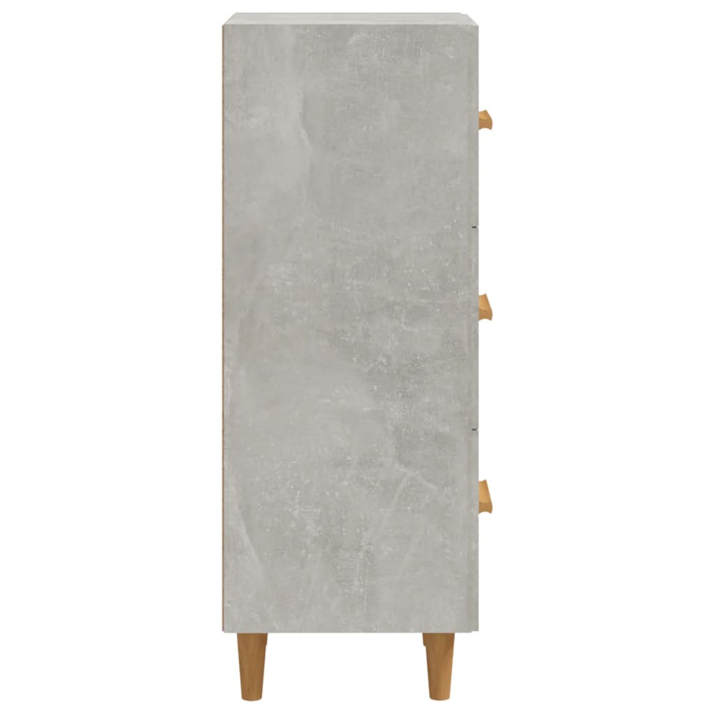 Buffet Gris béton 34,5x34x90 cm Bois d'ingénierie