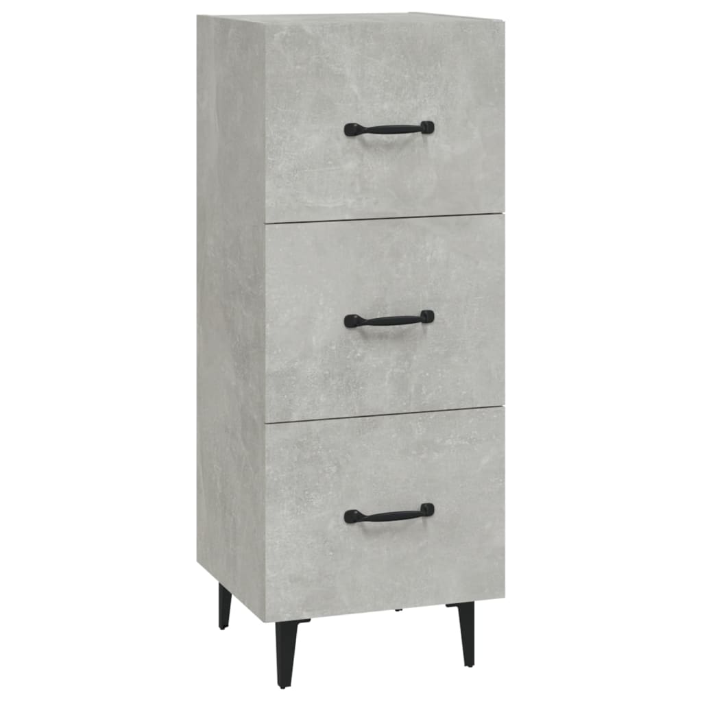 Concrete Grey Sideboard 34.5x34x90 cm Engineered Wood