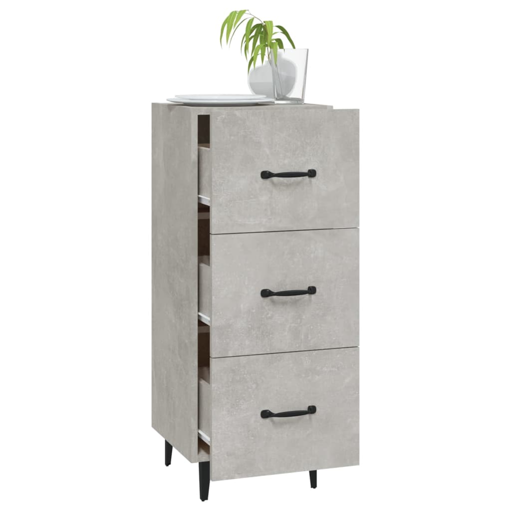 Concrete Grey Sideboard 34.5x34x90 cm Engineered Wood