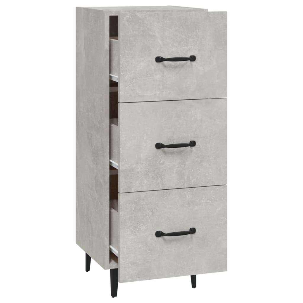 Concrete Grey Sideboard 34.5x34x90 cm Engineered Wood