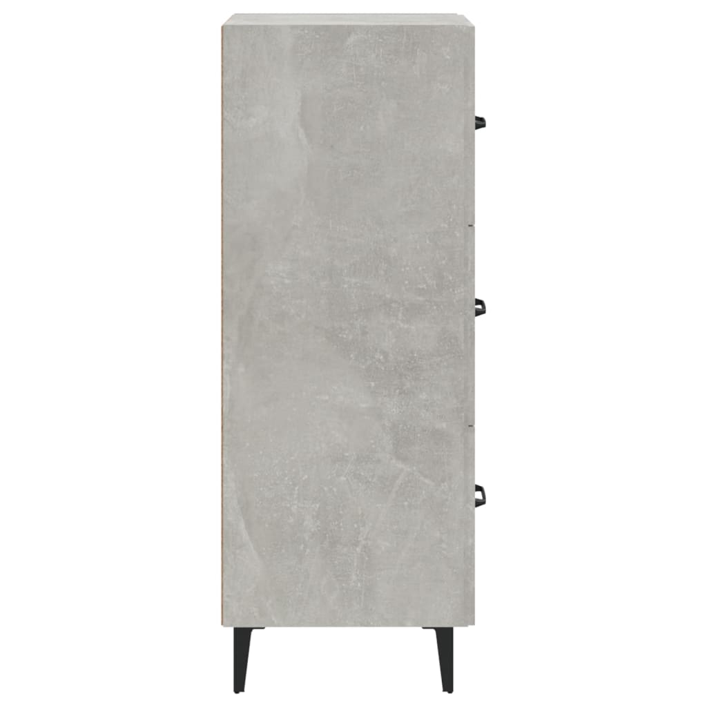 Concrete Grey Sideboard 34.5x34x90 cm Engineered Wood