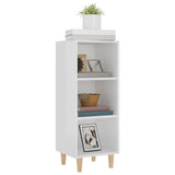 Buffet Blanc brillant 34,5x32,5x90 cm Bois d'ingénierie