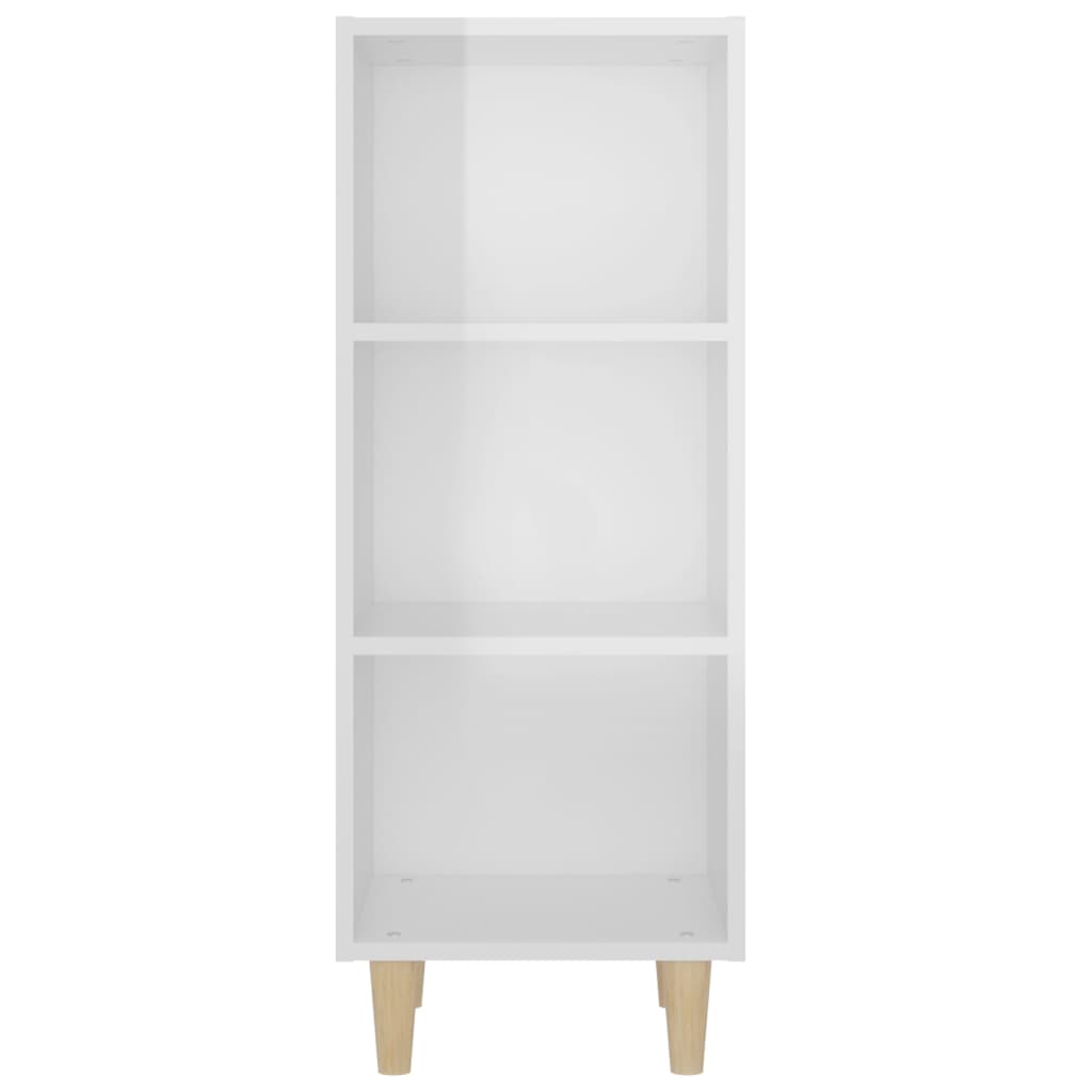 Buffet Blanc brillant 34,5x32,5x90 cm Bois d'ingénierie