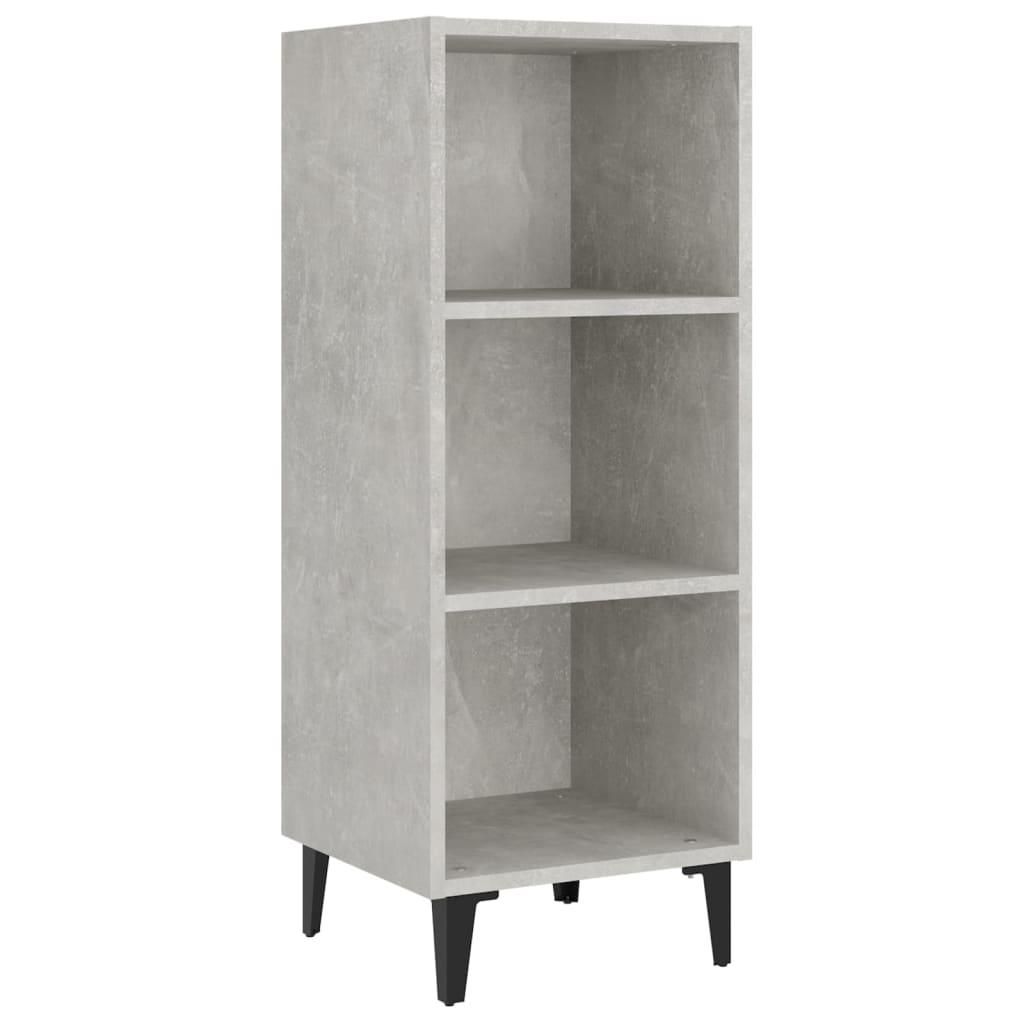 Betongraues Sideboard 34,5 x 32,5 x 90 cm, Holzwerkstoff