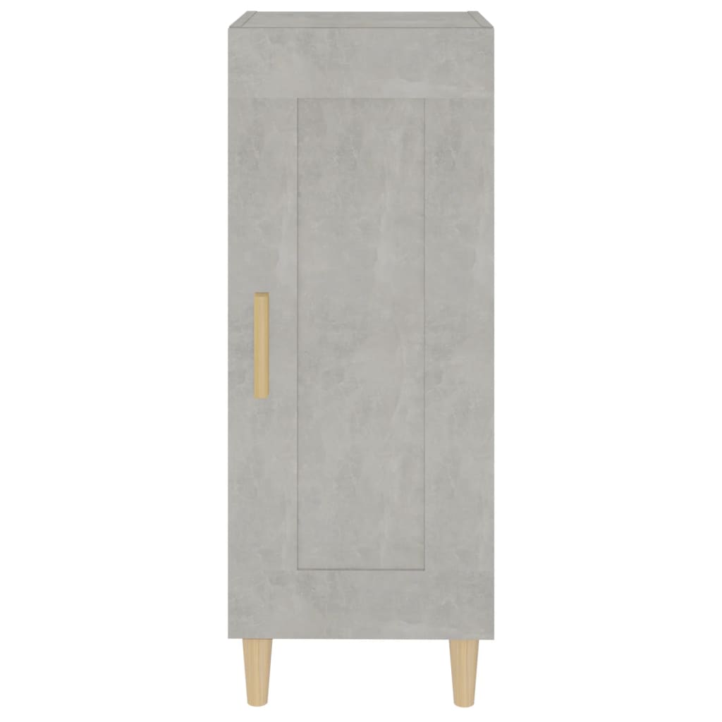 Buffet Gris béton 34,5x34x90 cm Bois d'ingénierie