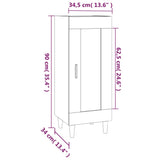 Buffet Gris béton 34,5x34x90 cm Bois d'ingénierie