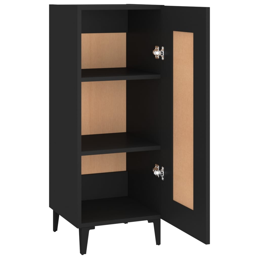 Schwarzes Sideboard 34,5 x 34 x 90 cm. Holzwerkstoff