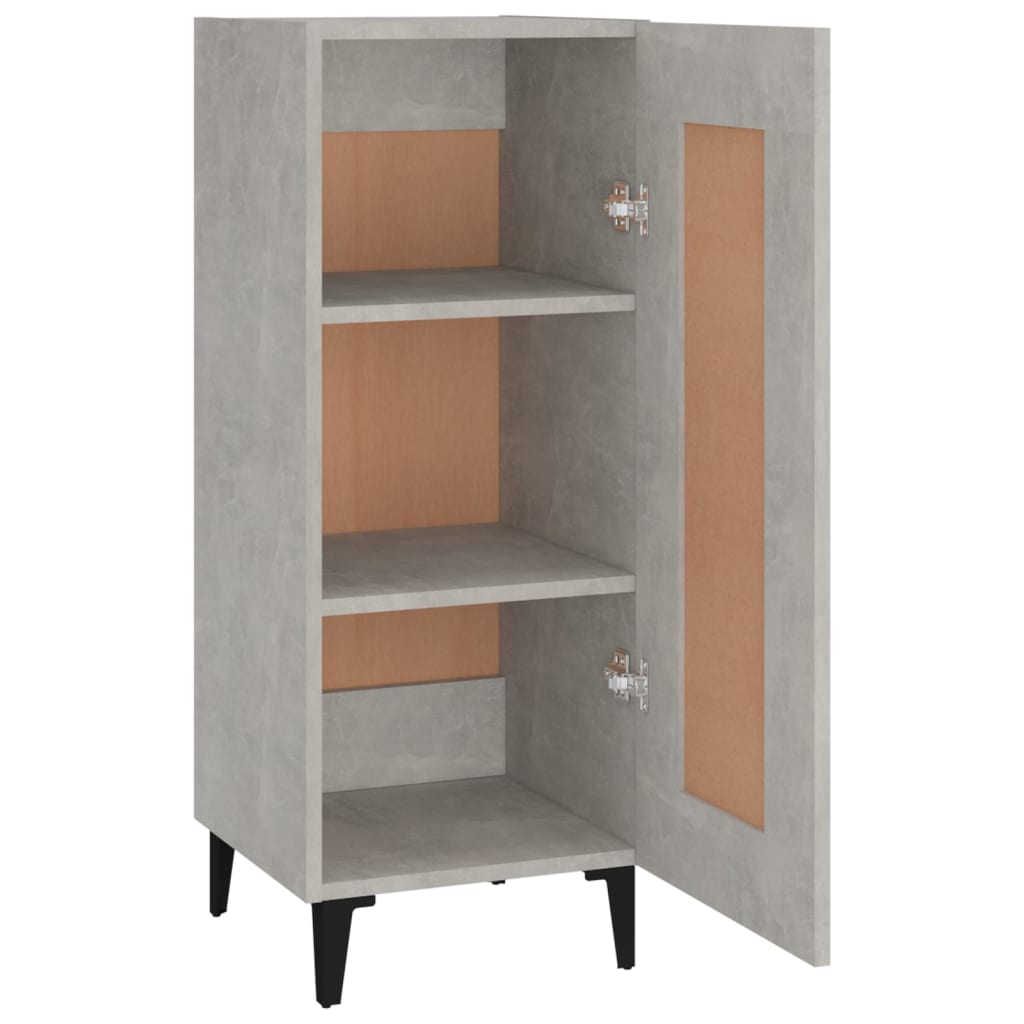 Buffet Gris béton 34,5x34x90 cm Bois d'ingénierie