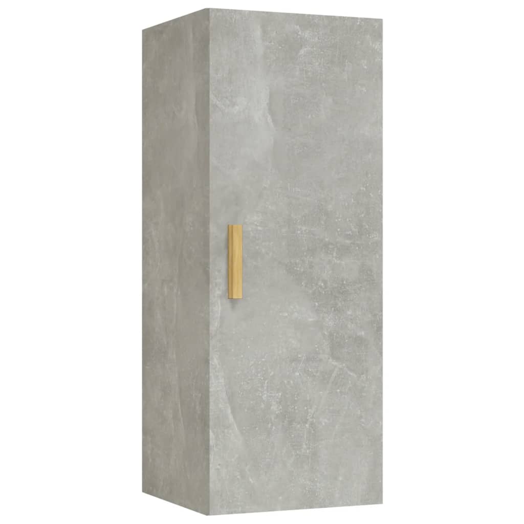 Armoire murale Gris béton 34,5x34x90 cm Bois d'ingénierie