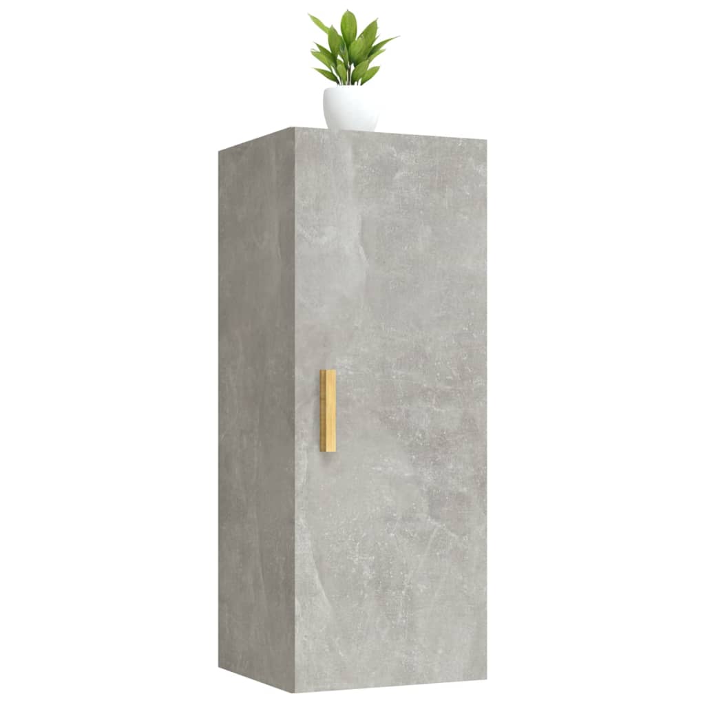 Armoire murale Gris béton 34,5x34x90 cm Bois d'ingénierie