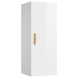 vidaXL Armoire murale Blanc brillant 34,5x34x90 cm Bois d'ingénierie