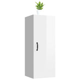 Armoire murale suspendue Blanc brillant 34,5x34x90 cm