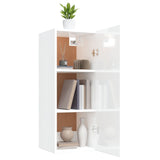 Armoire murale suspendue Blanc brillant 34,5x34x90 cm