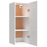 Armoire murale suspendue Blanc brillant 34,5x34x90 cm