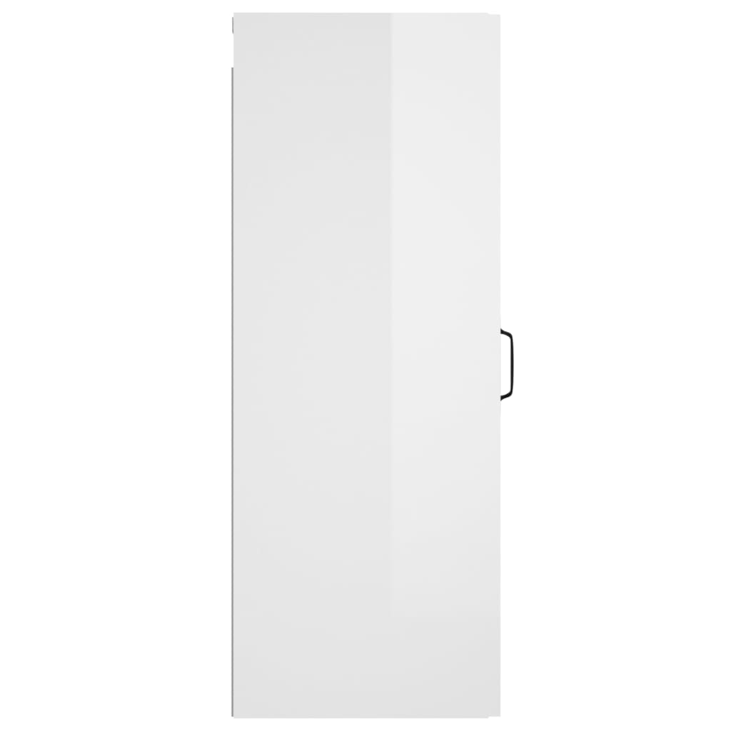 Armoire murale suspendue Blanc brillant 34,5x34x90 cm