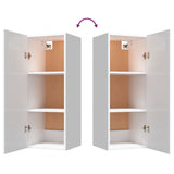 Armoire murale suspendue Blanc brillant 34,5x34x90 cm