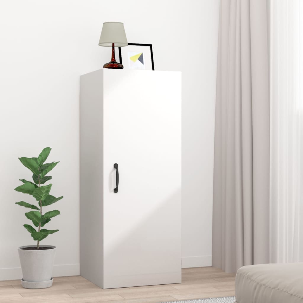 Armoire murale suspendue Blanc brillant 34,5x34x90 cm