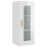 Armoire murale suspendue Blanc brillant 34,5x34x90 cm