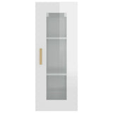 Armoire murale suspendue Blanc brillant 34,5x34x90 cm