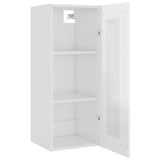 Armoire murale suspendue Blanc brillant 34,5x34x90 cm