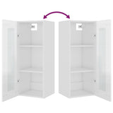 Armoire murale suspendue Blanc brillant 34,5x34x90 cm