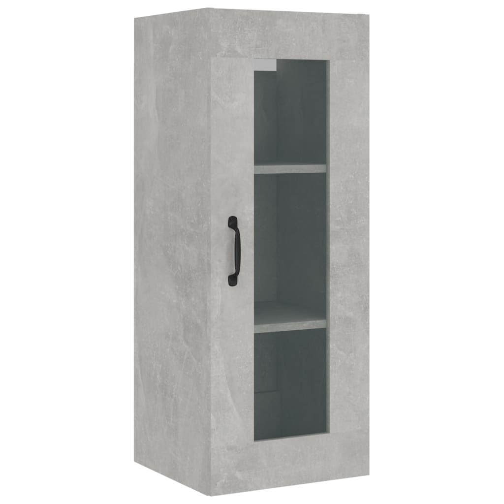 Armoire murale suspendue Gris béton 34,5x34x90 cm