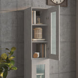 Armoire murale suspendue Gris béton 34,5x34x90 cm