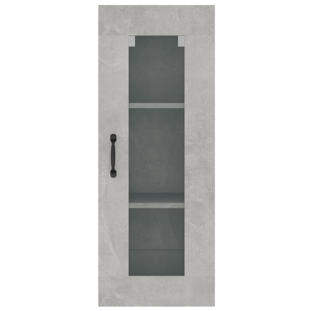 Armoire murale suspendue Gris béton 34,5x34x90 cm