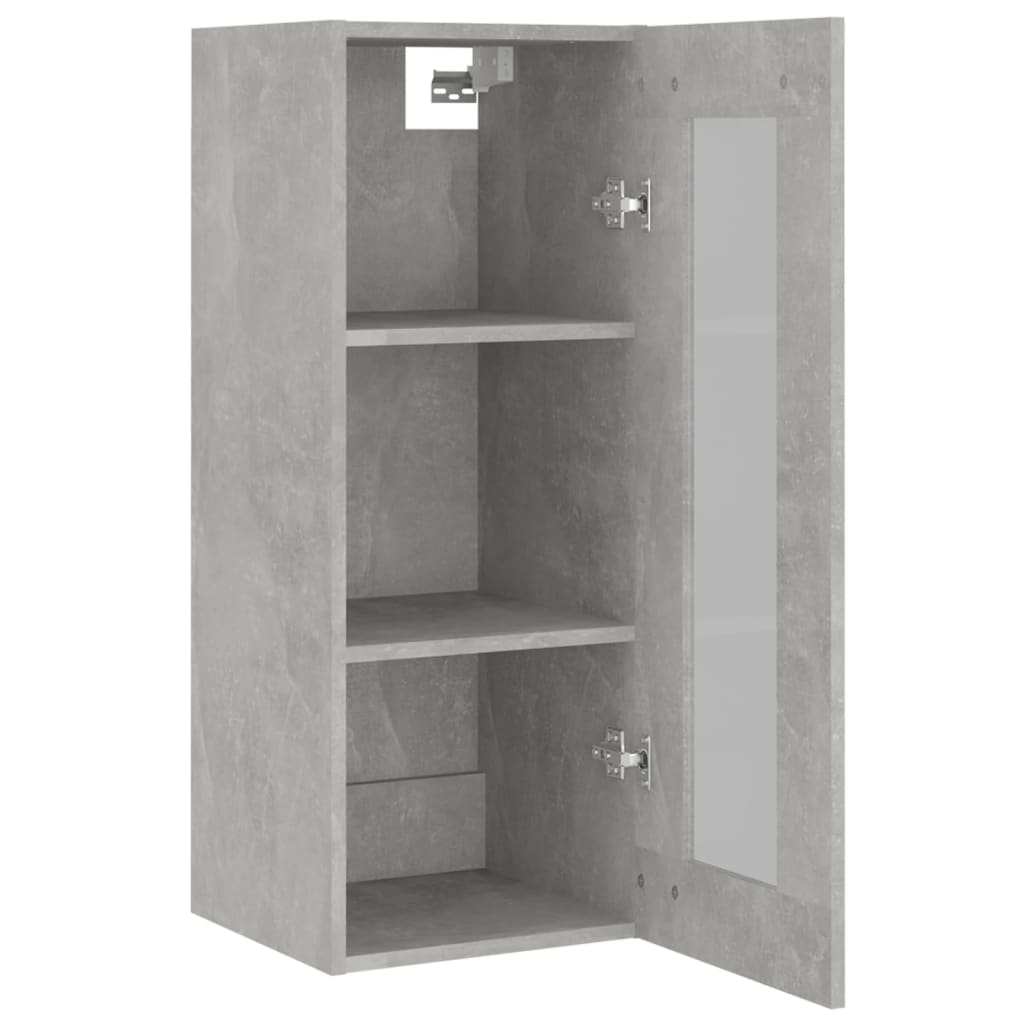 Hängewandschrank Betongrau 34,5x34x90 cm