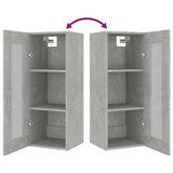 Armoire murale suspendue Gris béton 34,5x34x90 cm