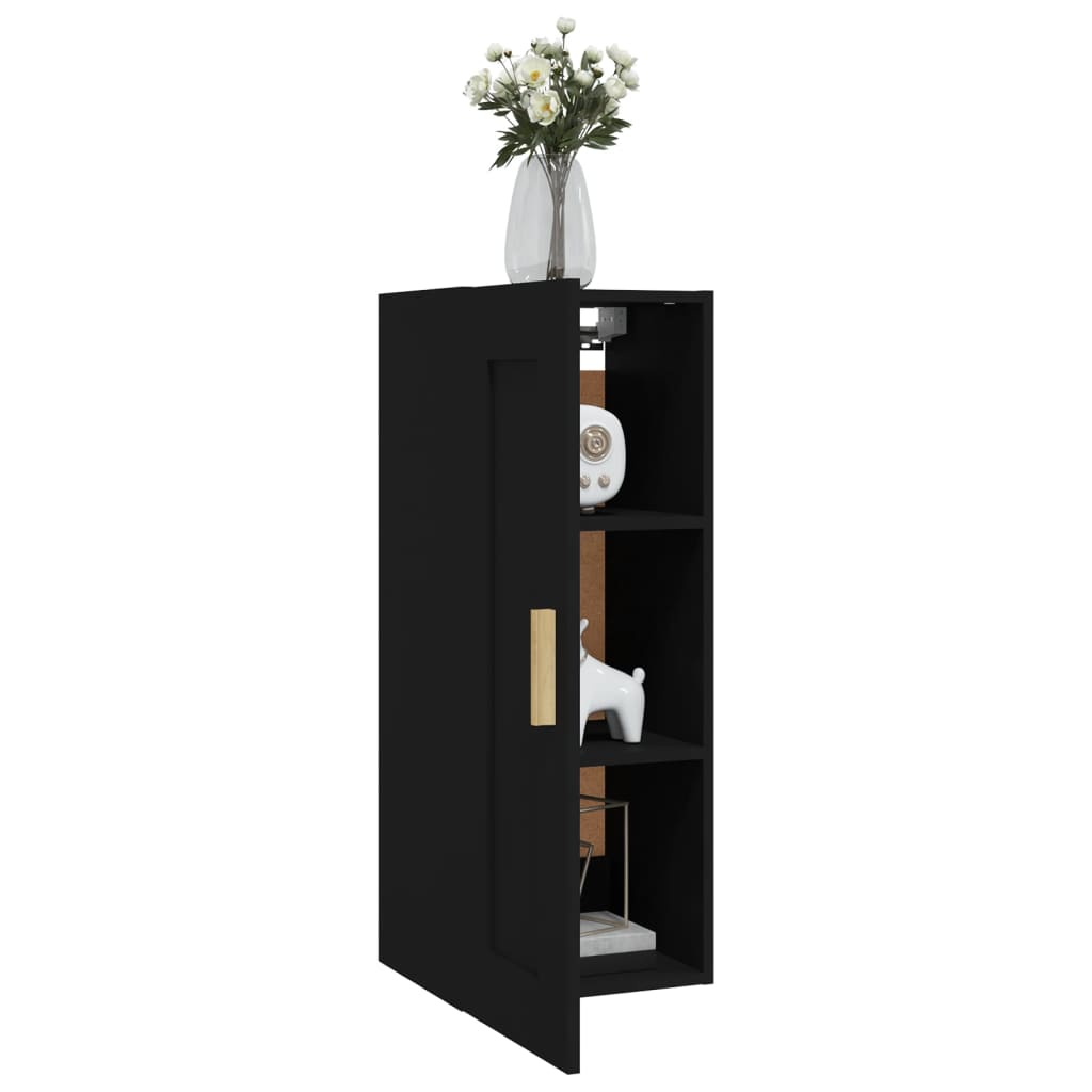 Armoire murale Noir 35x34x90 cm Bois d'ingénierie