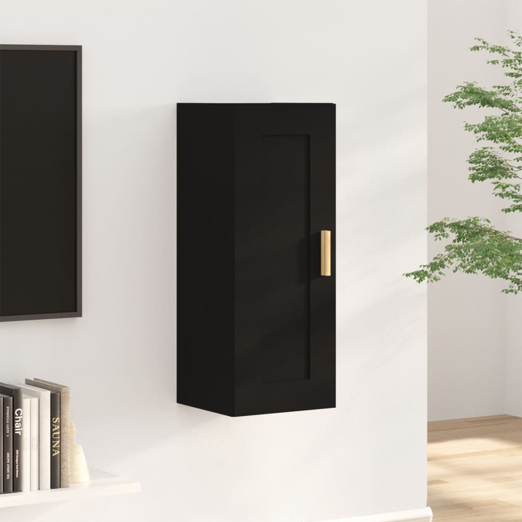 Armoire murale Noir 35x34x90 cm Bois d'ingénierie