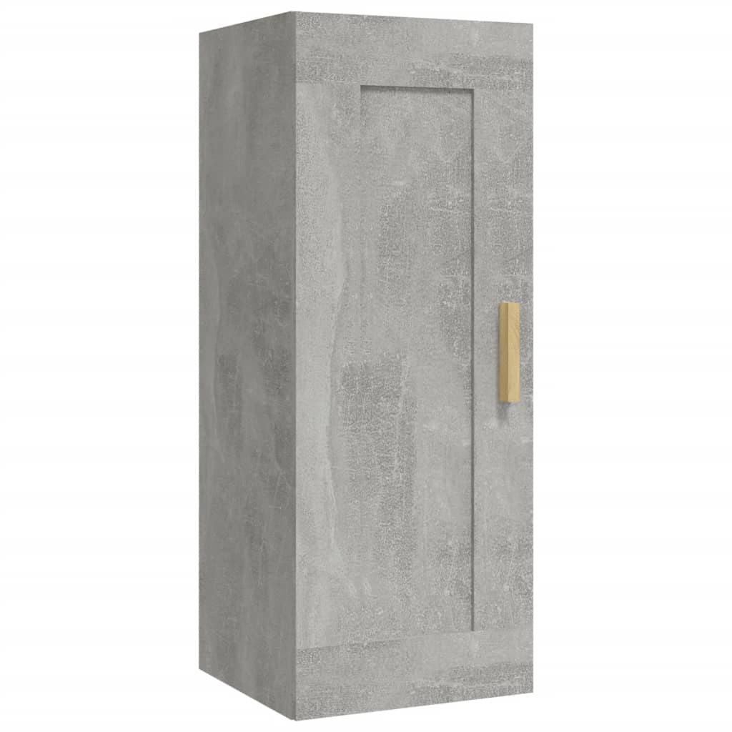 Armoire murale Gris béton 35x34x90 cm Bois d'ingénierie