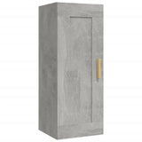 Armoire murale Gris béton 35x34x90 cm Bois d'ingénierie