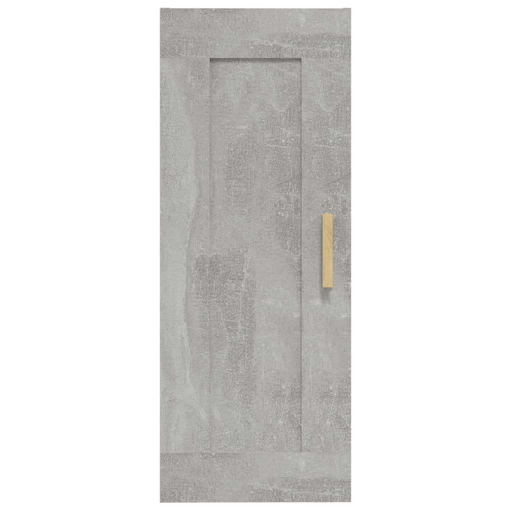 Armoire murale Gris béton 35x34x90 cm Bois d'ingénierie