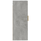 Armoire murale Gris béton 35x34x90 cm Bois d'ingénierie