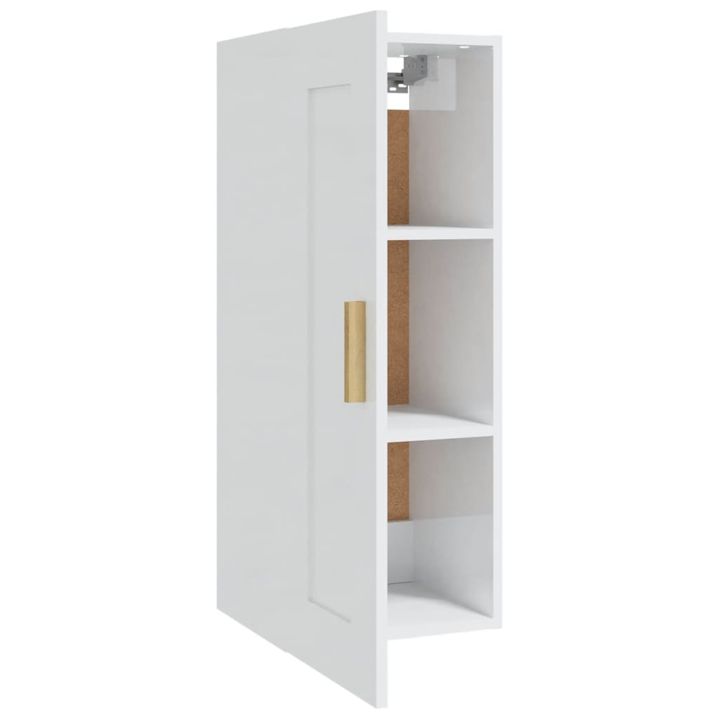 Armoire murale Blanc brillant 35x34x90 cm Bois d'ingénierie