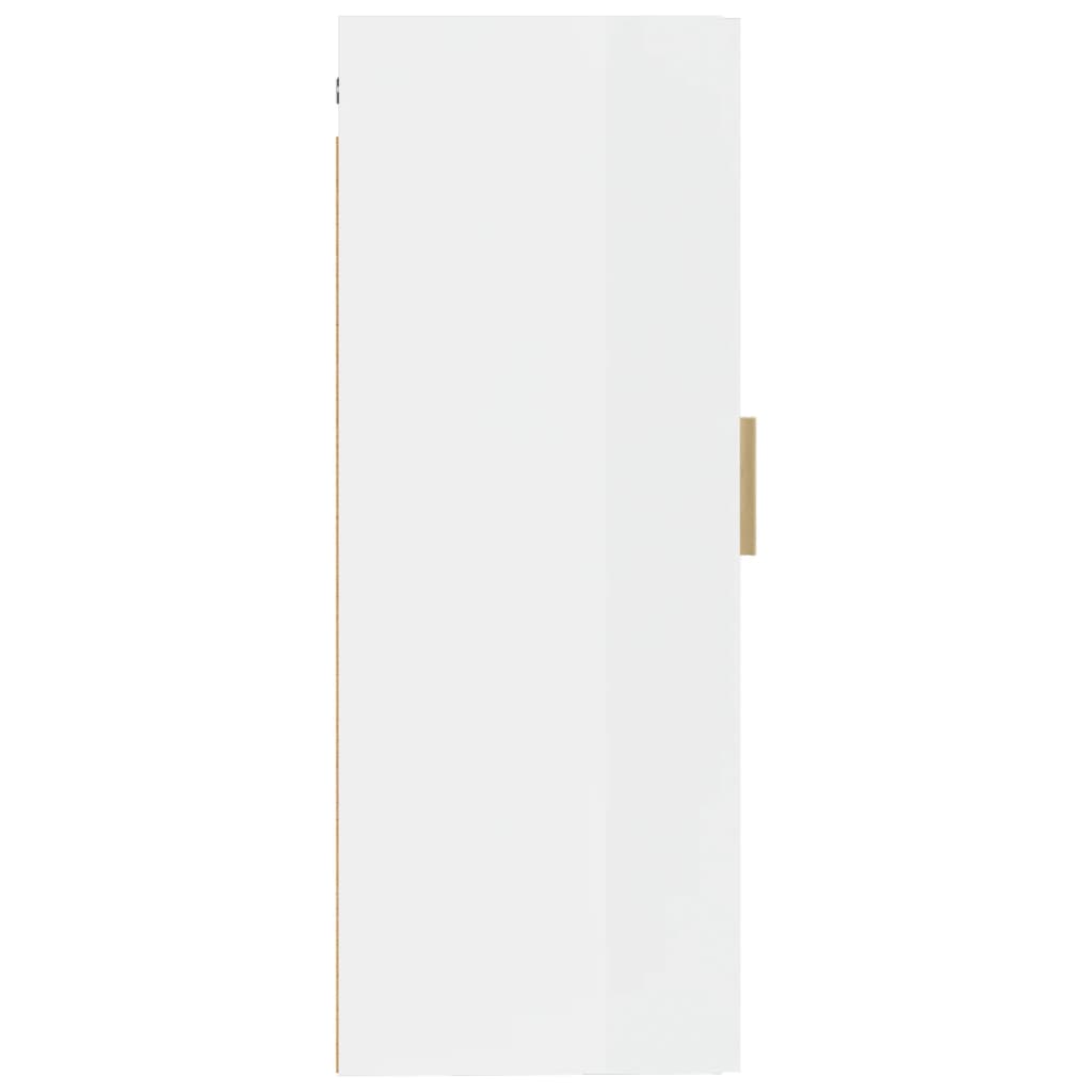 Armoire murale Blanc brillant 35x34x90 cm Bois d'ingénierie