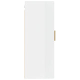 Armoire murale Blanc brillant 35x34x90 cm Bois d'ingénierie