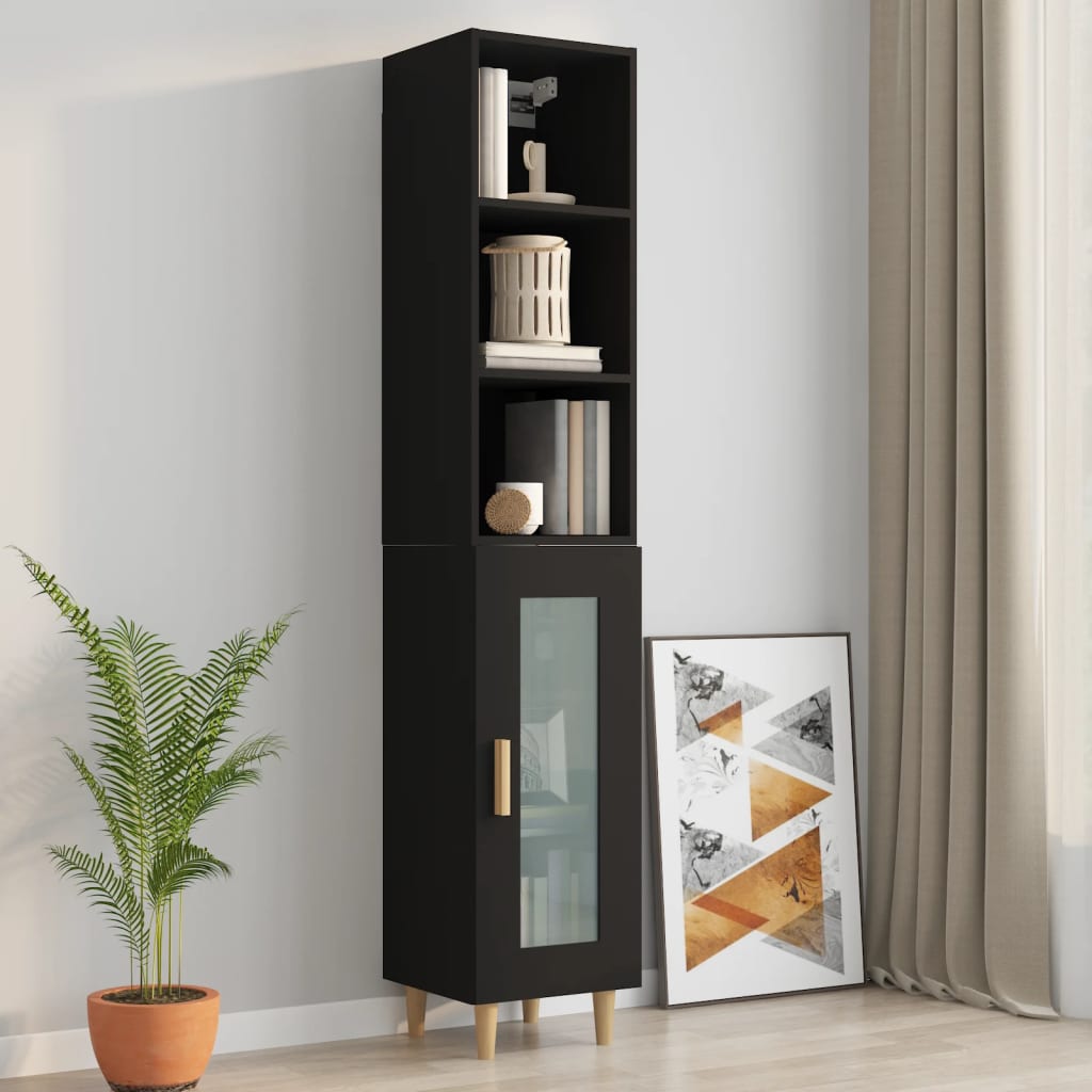 Armoire murale Noir 34,5x32,5x90 cm Bois d'ingénierie