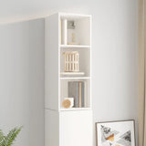 Wall cabinet Glossy white 34.5x32.5x90 cm Engineered wood