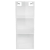 Wall cabinet Glossy white 34.5x32.5x90 cm Engineered wood