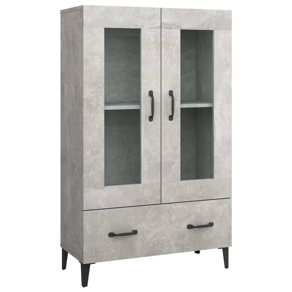 Buffet haut Gris béton 70x31x115 cm Bois d'ingénierie