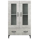 Buffet haut Gris béton 70x31x115 cm Bois d'ingénierie