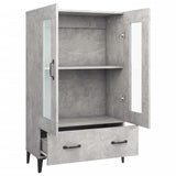 Buffet haut Gris béton 70x31x115 cm Bois d'ingénierie