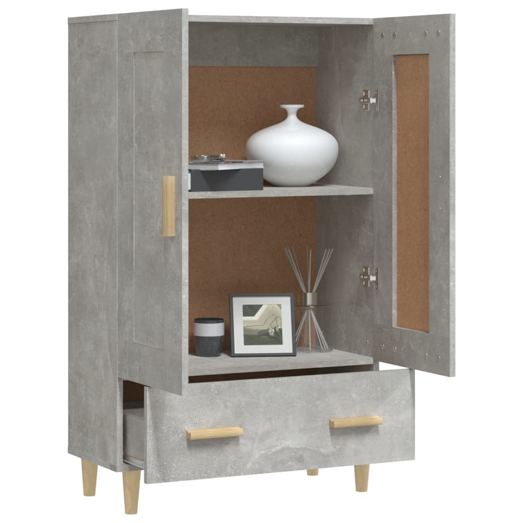 High sideboard Concrete gray 70x31x115 cm Engineered wood