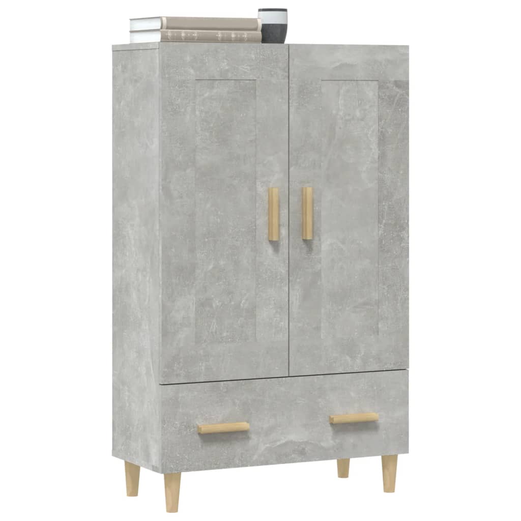 High sideboard Concrete gray 70x31x115 cm Engineered wood