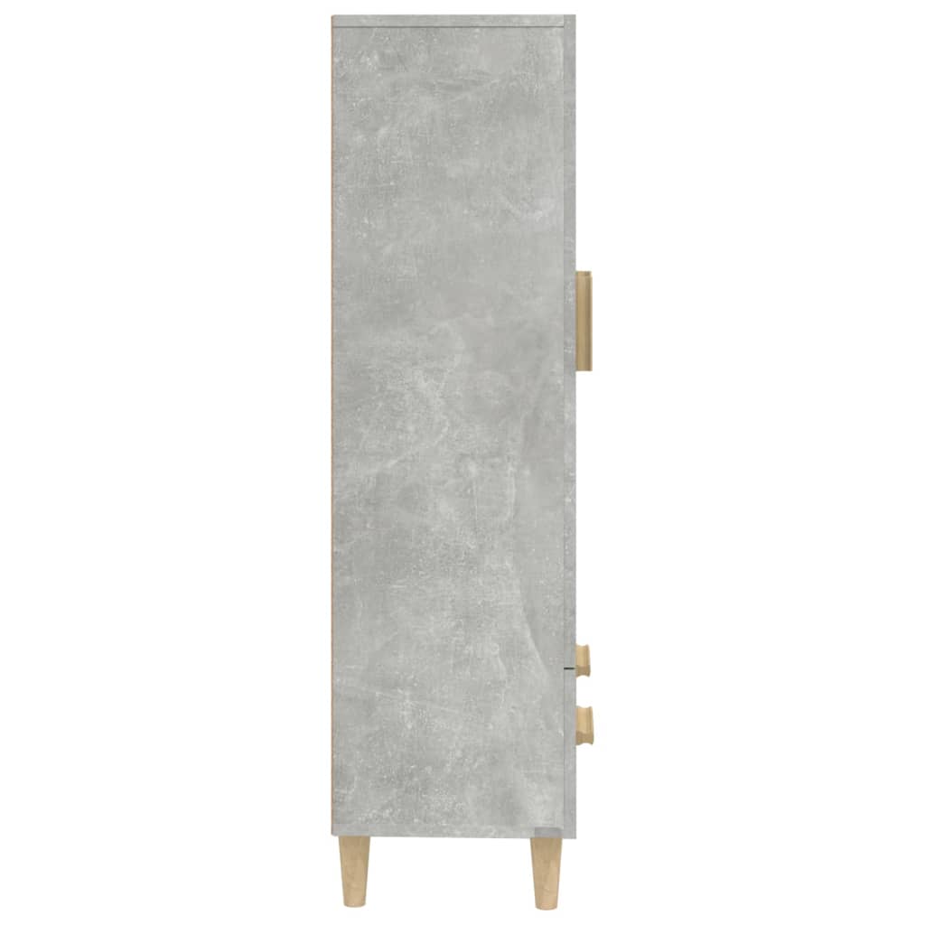 High sideboard Concrete gray 70x31x115 cm Engineered wood