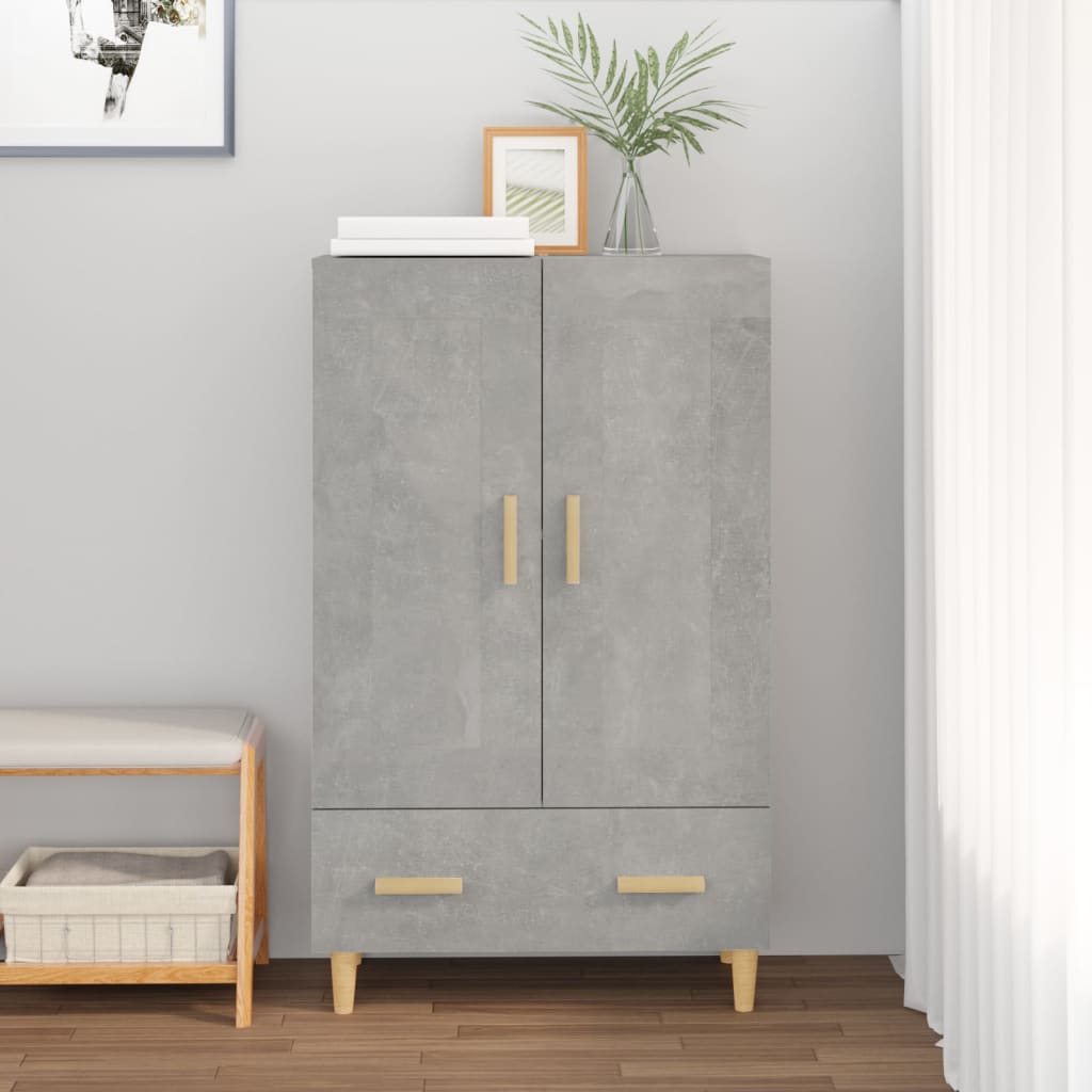 High sideboard Concrete gray 70x31x115 cm Engineered wood