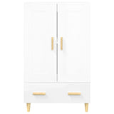 Buffet Blanc brillant 70x31x115 cm Bois d'ingénierie